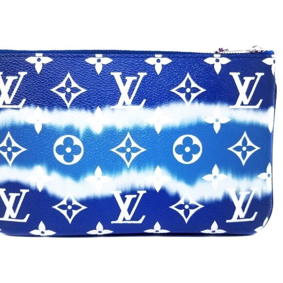 Authentic Louis Vuitton Monogram Escale Double Zipper Pochette Cross Body Bag - Picture 3 of 13